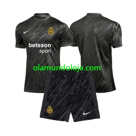 Camisola Inter de Milão Guarda-redes Criança Equipamento Terceiro 2024-2025 Manga Curta